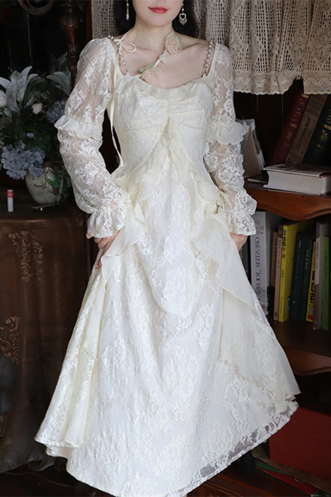Fairycore Lace Long Dress