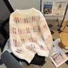 Round Collar Fleece Lined Sweater