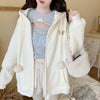 Coquette Double String Ball Hooded Coat