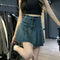 Vintage Pleated Denim Skirt