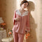 Lace Collar V-neck Pajama Set