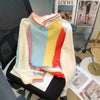 Rainbow Striped Knit Sweater