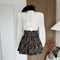 Royalcore Blouse + High Waist Skirt 2pcs Set