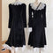 Royalcore Lace Collar Velvet Dress