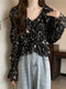 Vintage Long-sleeved Chiffon Shirt