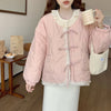 Sweet V Neck Quilted Coat