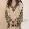 Vintage Embroidered Beige Sweater