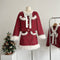 Holiday Faux Fur Coat + Skirt 2pcs Set