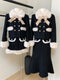 Coquette Winter Faux Fur Coat + Skirt 2pcs Set