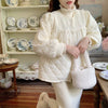 Sweet Round Collar Quilted Coat