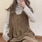 Cute Corduroy Overall Dress