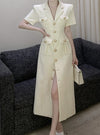 Elegant Slit Suit Dress