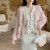 Fuzzy Rose Cardigan