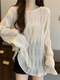 Flared Sleeve Chiffon Sunblock Top