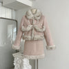 Princess Faux Fur Coat + Skirt 2pcs Set