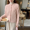 Soft Round Collar Knitted Cardigan