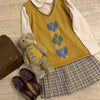 Preppy Style V Neck Vest