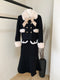 Coquette Winter Faux Fur Coat + Skirt 2pcs Set