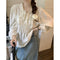 V-neck Long Sleeve Chiffon Shirt