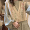 Vintage Embroidered Beige Sweater
