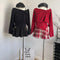 Sweet Knit Top + Plaid Mini Skirt 2pcs Set