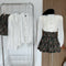 Royalcore Blouse + High Waist Skirt 2pcs Set