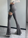 Coquette Hollow-out Denim Pants