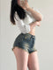 Coquette Gray Elastic Shorts