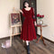 Burgundy Velvet Dress