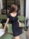 Coquette Black Puffy Dress