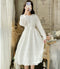 Fairycore White Doll Collar Slim Fit Dress