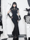 Black Gothic Fishtail Dress