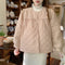 Sweet Round Collar Quilted Coat