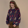 Knitted Loose Fit Round Collar Sweater