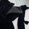Detachable Collar Velvet Mini Dress
