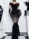 Dark Coquette 2pcs Dress Set