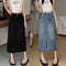 High-waisted slit Denim Skirt