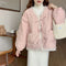 Sweet V Neck Quilted Coat