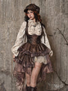 Gothic Punk Lace Up Waist 3pcs Dress