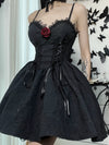 Gothic Lolita Lace Up Waist Dress