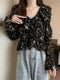 Vintage Long-sleeved Chiffon Shirt