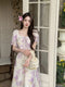 Butterfly Puffy Sleeve Maxi Dress