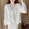Fuzzy Rose Cardigan