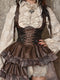 Gothic Punk Lace Up Waist 3pcs Dress