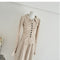 Cozy Knit Full Button Shirt + Long Skirt 2pcs Set