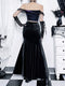 Dark Coquette Gothic Fishtail 2pcs Dress Set