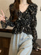 Vintage Long-sleeved Chiffon Shirt