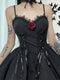 Gothic Lolita Lace Up Waist Dress