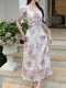 Butterfly Puffy Sleeve Maxi Dress