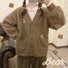 Vintage Bear Loose Fit Knitted Cardigan